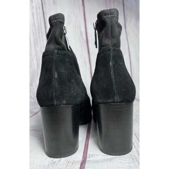 Blondo Women’s Sadie Ankle Boots Waterproof Chunky Heel Suede Leather Black 8.5 - Picture 4 of 13